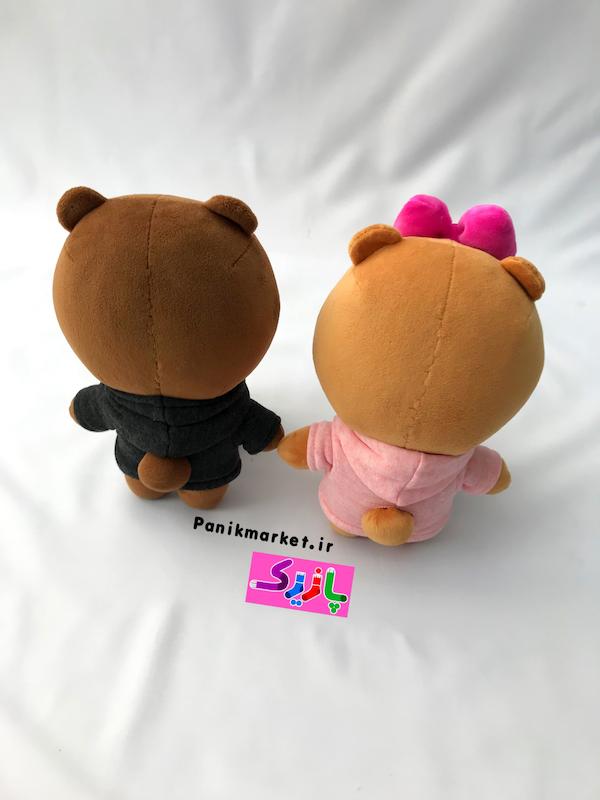ست عروسک‌های خرس لاین چوکو و براوون (LINE Friends Choco & Brown Bears) – عروسک فانتزی عاشقانه و هدیه خاص