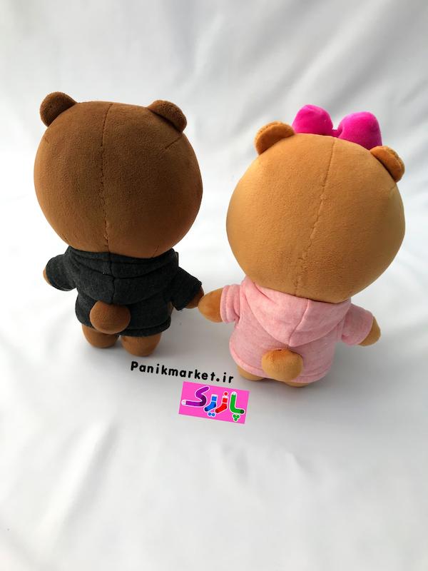 ست عروسک‌های خرس لاین چوکو و براوون (LINE Friends Choco & Brown Bears) – عروسک فانتزی عاشقانه و هدیه خاص