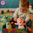 عروسک اژدها فانتزی سبز و صورتی 🐉💚💗 – عروسک بامزه نرم برند کوکی
