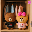 ست عروسک‌های خرس لاین چوکو و براوون (LINE Friends Choco & Brown Bears) – عروسک فانتزی عاشقانه و هدیه خاص