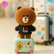عروسک خرسی براوون (Brown Bear Doll) با تیشرت مشکی طرح I ❤️ YOU – هدیه ولنتاین و عروسک فانتزی جذاب🐻