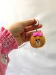 عروسک خرسی چوکو (Choco Bear) با پاپیون صورتی – عروسک ولنتاین و هدیه خاص🐻🎀