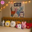 ست عروسک‌های کارتونی بی‌تی۲۱ (BT21 Plush Dolls Set) – مجموعه کامل شخصیت‌های BTS برند کوکی