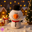 عروسک آدم برفی (Snowman Plush Doll) – عروسک زمستانی بامزه و دکوری برند کوکی