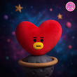 عروسک بی‌تی۲۱ طرح تاتا (BT21 Tata Plush) – عروسک کوسن و جاکلیدی قلبی برند کوکی