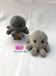عروسک هشت پا دو طرفه طوسی/دودی (Reversible Octopus Plush) – عروسک تغییر حالت احساسی برند کوکی