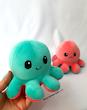 عروسک هشت پا دو طرفه گلبهی/سبزآبی (Reversible Octopus Plush) – عروسک تغییر حالت احساسی برند کوکی