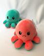 عروسک هشت پا دو طرفه گلبهی/سبزآبی (Reversible Octopus Plush) – عروسک تغییر حالت احساسی برند کوکی
