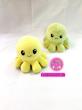 عروسک هشت پا دو طرفه زرد/حنایی (Reversible Octopus Plush) – عروسک تغییر حالت احساسی برند کوکی
