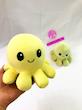 عروسک هشت پا دو طرفه زرد/حنایی (Reversible Octopus Plush) – عروسک تغییر حالت احساسی برند کوکی