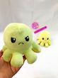 عروسک هشت پا دو طرفه زرد/حنایی (Reversible Octopus Plush) – عروسک تغییر حالت احساسی برند کوکی