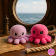 عروسک هشت پا دو طرفه یاسی/سرخابی (Reversible Octopus Plush) – عروسک تغییر حالت احساسی برند کوکی