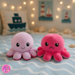 عروسک هشت پا دو طرفه یاسی/سرخابی (Reversible Octopus Plush) – عروسک تغییر حالت احساسی برند کوکی