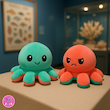 عروسک هشت پا دو طرفه گلبهی/سبزآبی (Reversible Octopus Plush) – عروسک تغییر حالت احساسی برند کوکی