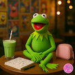 عروسک کلکسیونی کرمیت (Kermit the Frog) – سایز بزرگ ۷۰ سانتی‌متر