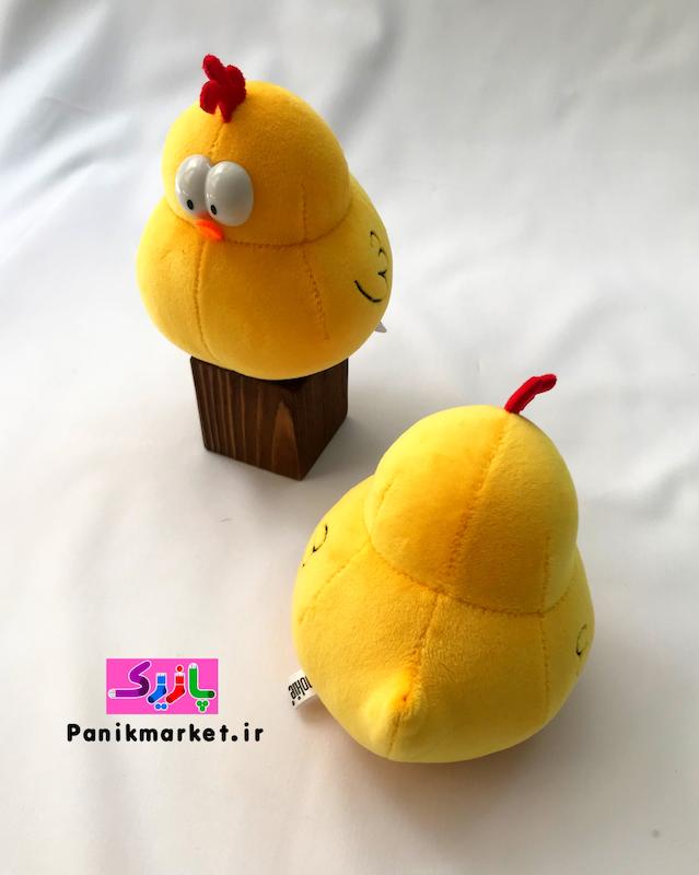 خرید عروسک پولیشی مرغ گردالی زرد – برند کوکی | نرم و ضدحساسیت 🐥
