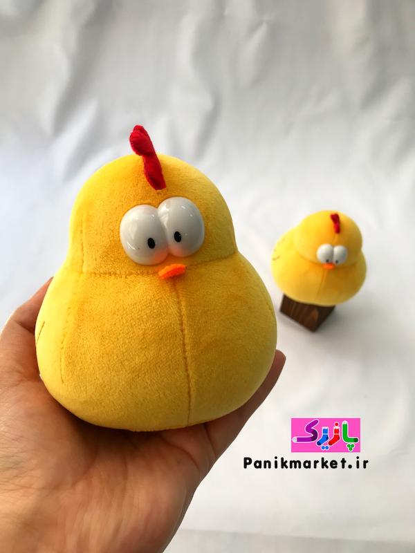 خرید عروسک پولیشی مرغ گردالی زرد – برند کوکی | نرم و ضدحساسیت 🐥