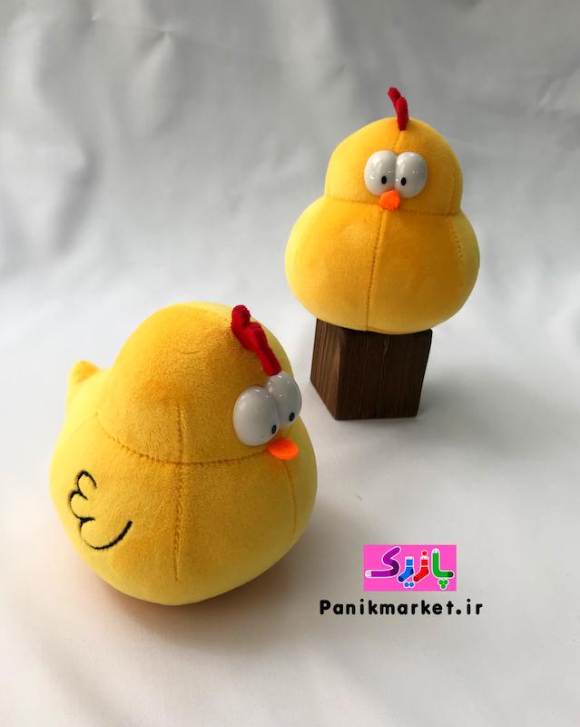 خرید عروسک پولیشی مرغ گردالی زرد – برند کوکی | نرم و ضدحساسیت 🐥