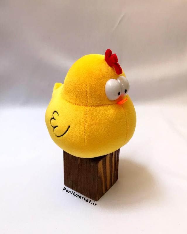 خرید عروسک پولیشی مرغ گردالی زرد – برند کوکی | نرم و ضدحساسیت 🐥