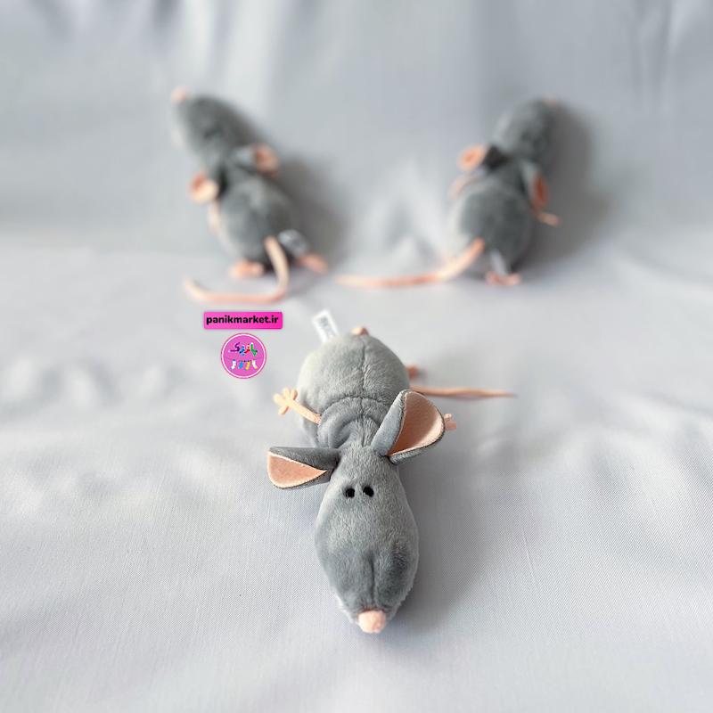 عروسک پولیشی موش دم‌دراز خاکستری – برند کوکی | نرم و ضدحساسیت🐭