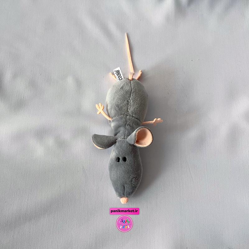عروسک پولیشی موش دم‌دراز خاکستری – برند کوکی | نرم و ضدحساسیت🐭