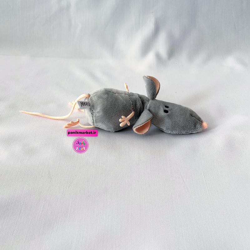 عروسک پولیشی موش دم‌دراز خاکستری – برند کوکی | نرم و ضدحساسیت🐭