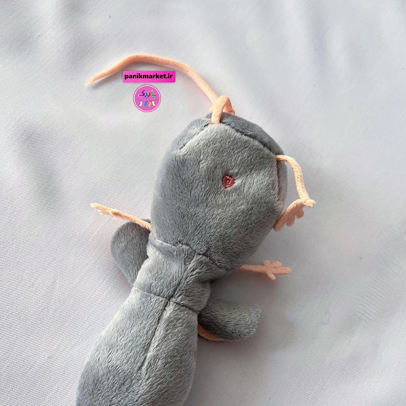 عروسک پولیشی موش دم‌دراز خاکستری – برند کوکی | نرم و ضدحساسیت🐭