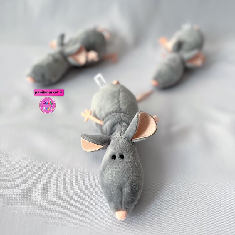 عروسک پولیشی موش دم‌دراز خاکستری – برند کوکی | نرم و ضدحساسیت🐭