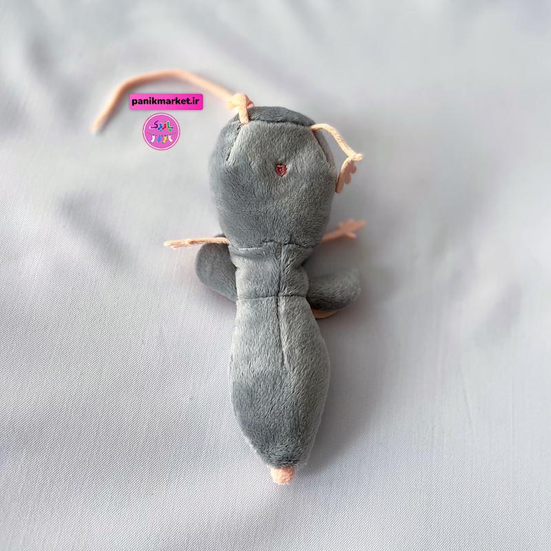 عروسک پولیشی موش دم‌دراز خاکستری – برند کوکی | نرم و ضدحساسیت🐭