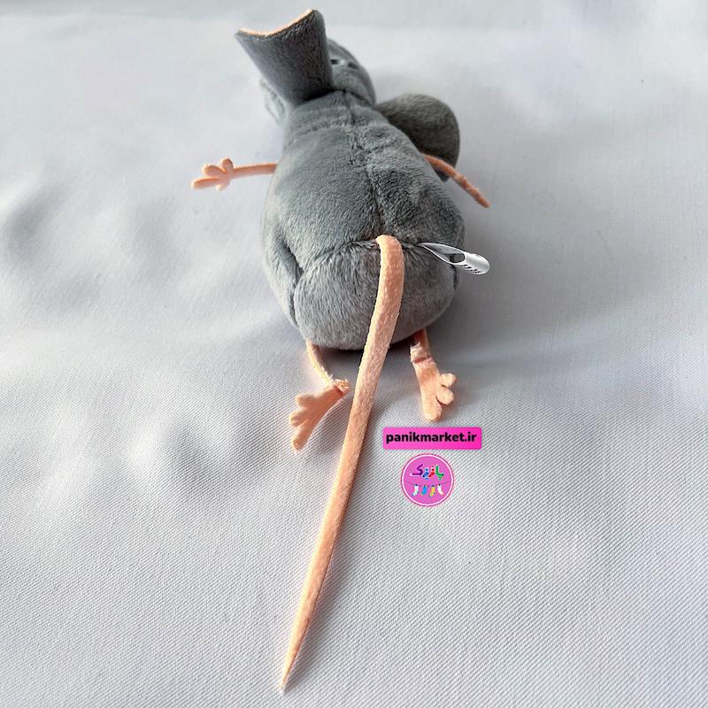 عروسک پولیشی موش دم‌دراز خاکستری – برند کوکی | نرم و ضدحساسیت🐭