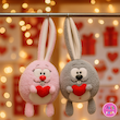 ست عروسک پولیشی خرگوش‌های عاشق – برند کوکی | نرم، فانتزی و ضدحساسیت ❤️🐰