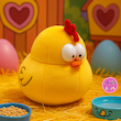 خرید عروسک پولیشی مرغ گردالی زرد – برند کوکی | نرم و ضدحساسیت 🐥