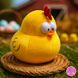 خرید عروسک پولیشی مرغ گردالی زرد – برند کوکی | نرم و ضدحساسیت 🐥