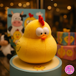 خرید عروسک پولیشی مرغ گردالی زرد – برند کوکی | نرم و ضدحساسیت 🐥