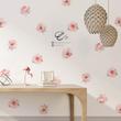 برچسب دیوار طرح غنچه‌ های صورتی