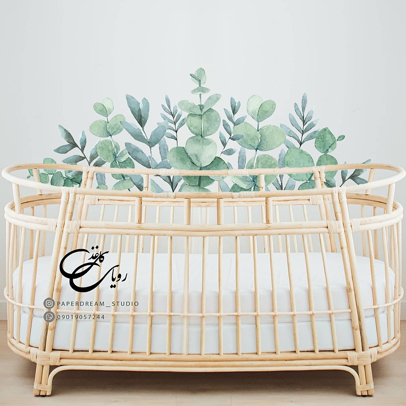 برچسب دیوار طرح اکالیپتوس چیده شده