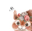 برچسب دیوار طرح حیوانات کوچک ۵ عددی