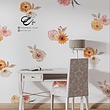 برچسب دیوار طرح گلهای بزرگ ۶ تایی