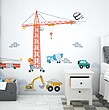 برچسب دیوار طرح خط کش جرثقیل