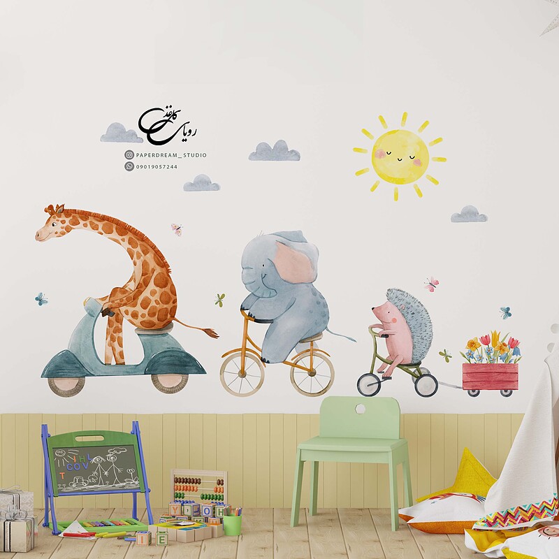 برچسب دیوار طرح کارناوال شادی