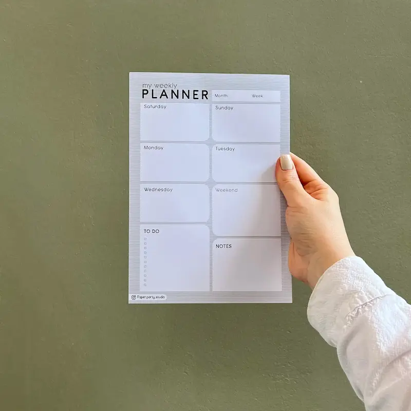 پلنر هفتگی مینیمال - طرح مادام موشن - پیپرپارتی
