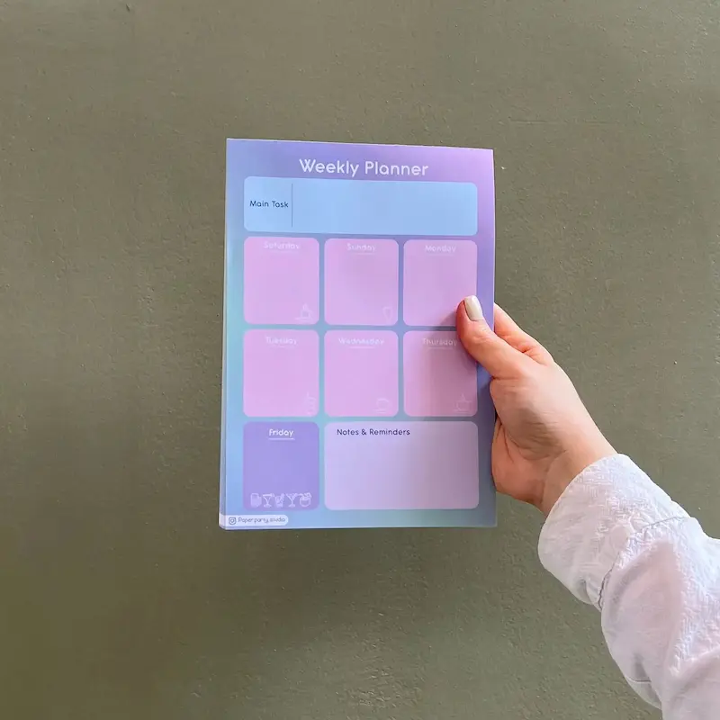 پلنر هفتگی مینیمال - طرح مادام نوا - پیپرپارتی