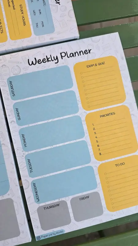 پلنر هفتگی مینیمال - طرح مادام پیک - پیپرپارتی