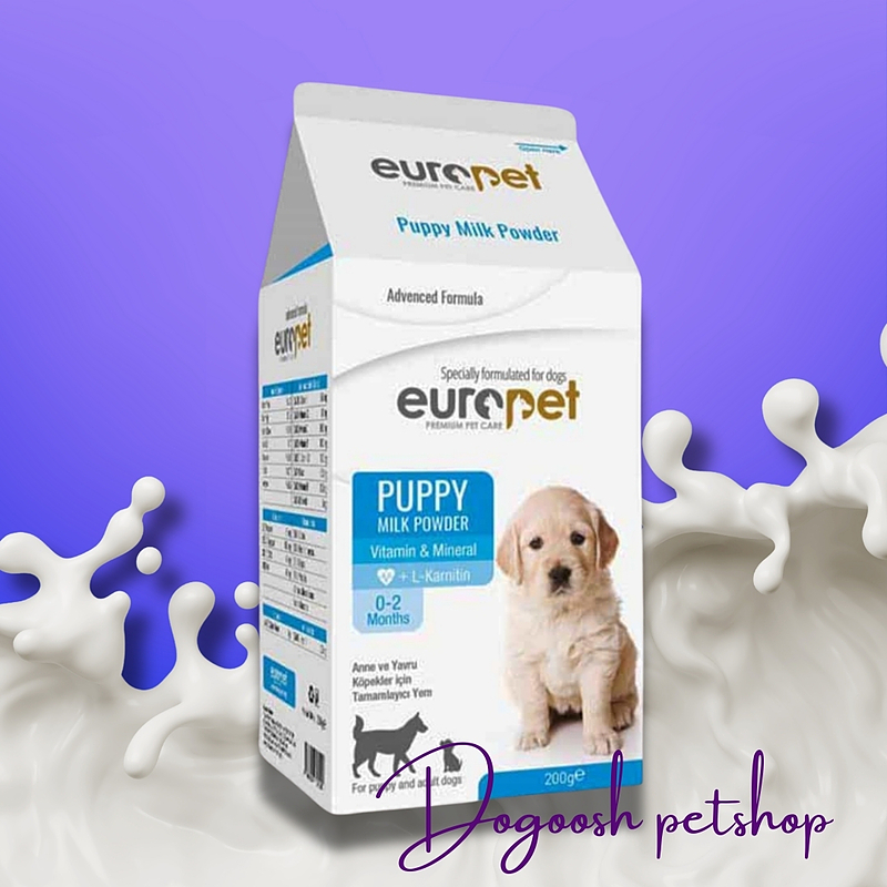 شیر خشک توله سگ 200 گرمی یوروپت (europet)