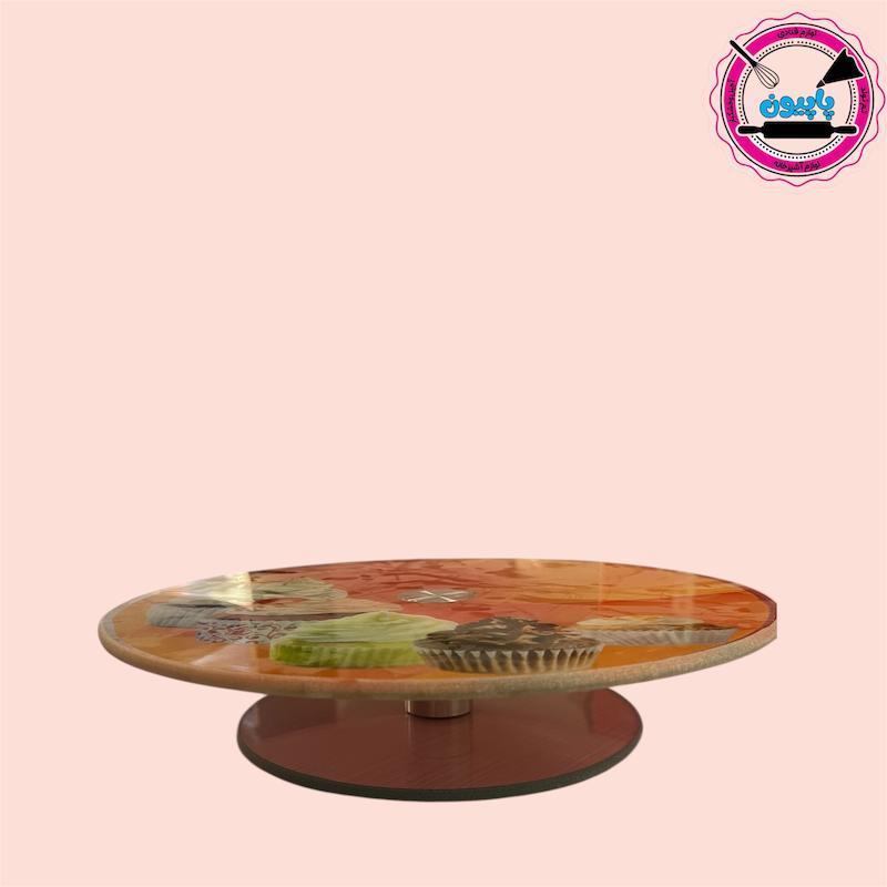 پایه گردان کیک شیشه ای