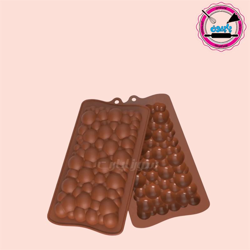 قالب سیلیکون شکلات طرح تبلتی حباب