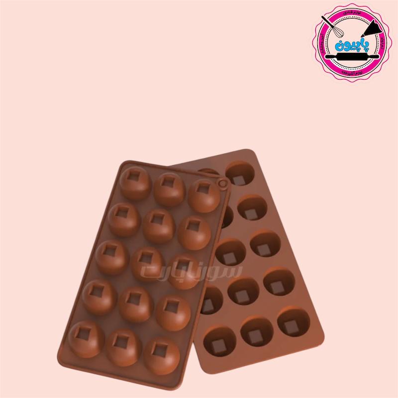 قالب سیلیکون شکلات دایره نگینی