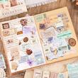 پک ۴ برگی استیکر طلاکوب طرح بلیط وینتج