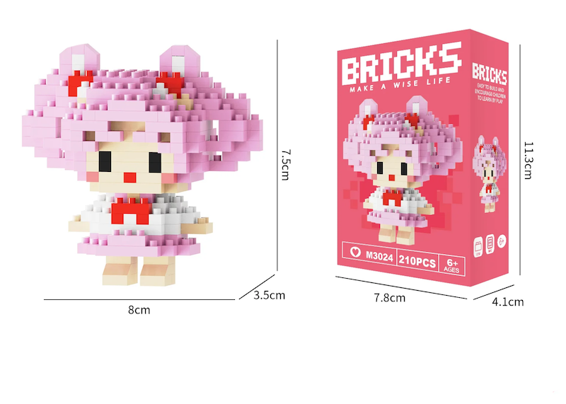 لگو Bricks دختر مو صورتی طرح شماره ۲۴