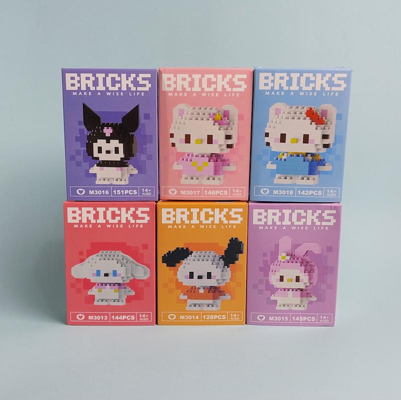 پک ۶ عددی لگو Bricks سری هلو کیتی 
